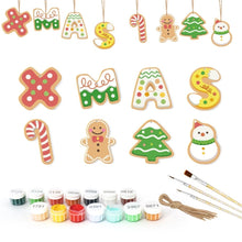 Load image into Gallery viewer, Paint by Numbers Christmas Ornaments - XMAS Letters Kit