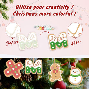 Paint by Numbers Christmas Ornaments - XMAS Letters Kit