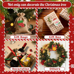 Paint by Numbers Christmas Ornaments - Reindeer Santa Stocking Kit