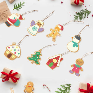 Paint by Numbers Christmas Ornaments - Santa Snowman Kit Figured'Art