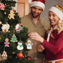 Load image into Gallery viewer, Paint by Numbers Christmas Ornaments - Santa Snowman Kit