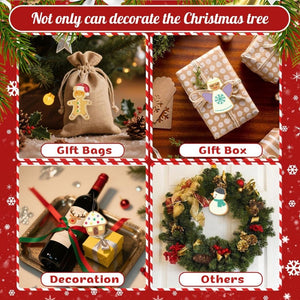Paint by Numbers Christmas Ornaments - Santa Snowman Kit