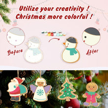 Load image into Gallery viewer, Paint by Numbers Christmas Ornaments - Santa Snowman Kit