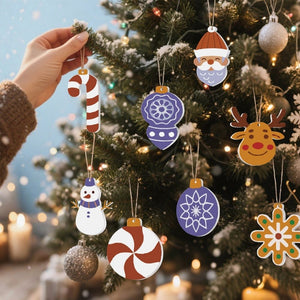 Paint by Numbers Christmas Ornaments - Snowflake Baubles Kit