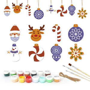 Paint by Numbers Christmas Ornaments - Snowflake Baubles Kit