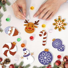 Load image into Gallery viewer, Paint by Numbers Christmas Ornaments - Snowflake Baubles Kit