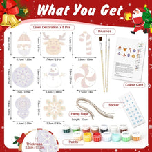 Load image into Gallery viewer, Paint by Numbers Christmas Ornaments - Snowflake Baubles Kit
