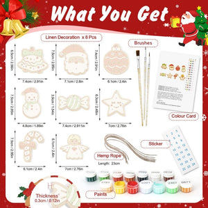 Paint by Numbers Christmas Ornaments - Bells Angel Candy Kit