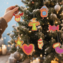 Load image into Gallery viewer, Paint by Numbers Christmas Ornaments - Merry Heart House Reindeer Kit