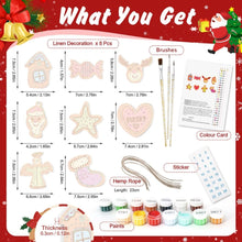 Load image into Gallery viewer, Paint by Numbers Christmas Ornaments - Merry Heart House Reindeer Kit
