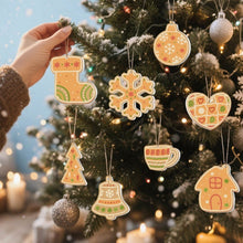 Load image into Gallery viewer, Paint by Numbers Christmas Ornaments - Bell Stocking Snowflake Kit