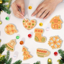 Load image into Gallery viewer, Paint by Numbers Christmas Ornaments - Bell Stocking Snowflake Kit