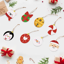 Load image into Gallery viewer, Paint by Numbers Christmas Ornaments - Polar Bear Penguin Santa Kit Figured&#39;Art