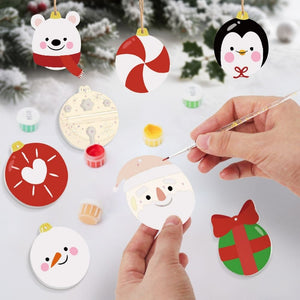 Paint by Numbers Christmas Ornaments - Polar Bear Penguin Santa Kit