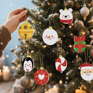 Paint by Numbers Christmas Ornaments - Polar Bear Penguin Santa Kit
