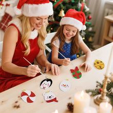 Load image into Gallery viewer, Paint by Numbers Christmas Ornaments - Polar Bear Penguin Santa Kit