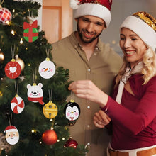 Load image into Gallery viewer, Paint by Numbers Christmas Ornaments - Polar Bear Penguin Santa Kit