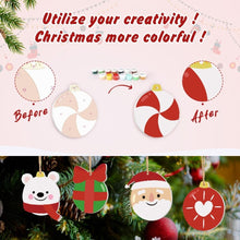 Load image into Gallery viewer, Paint by Numbers Christmas Ornaments - Polar Bear Penguin Santa Kit