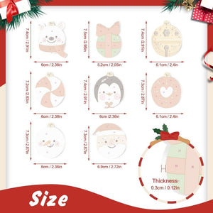 Paint by Numbers Christmas Ornaments - Polar Bear Penguin Santa Kit