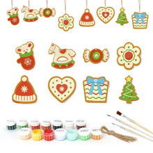 Load image into Gallery viewer, Paint by Numbers Christmas Ornaments - Hat Mittens Tree Horse Kit