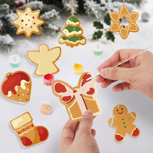 Load image into Gallery viewer, Paint by Numbers Christmas Ornaments - Star Tree Gift Gingerbread Kit