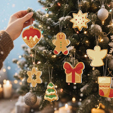 Load image into Gallery viewer, Paint by Numbers Christmas Ornaments - Star Tree Gift Gingerbread Kit