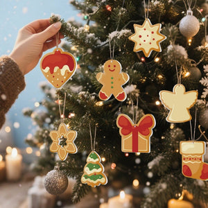 Paint by Numbers Christmas Ornaments - Star Tree Gift Gingerbread Kit