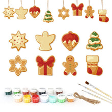 Load image into Gallery viewer, Paint by Numbers Christmas Ornaments - Star Tree Gift Gingerbread Kit