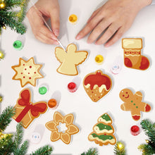 Load image into Gallery viewer, Paint by Numbers Christmas Ornaments - Star Tree Gift Gingerbread Kit
