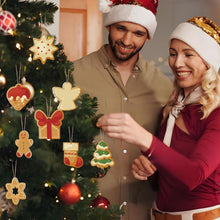 Load image into Gallery viewer, Paint by Numbers Christmas Ornaments - Star Tree Gift Gingerbread Kit