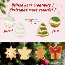 Load image into Gallery viewer, Paint by Numbers Christmas Ornaments - Star Tree Gift Gingerbread Kit
