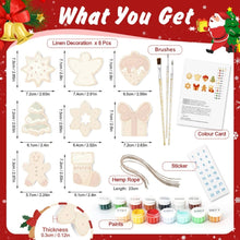Load image into Gallery viewer, Paint by Numbers Christmas Ornaments - Star Tree Gift Gingerbread Kit