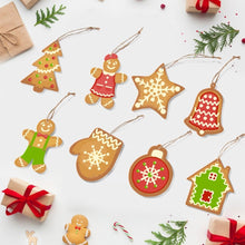 Load image into Gallery viewer, Paint by Numbers Christmas Decorations - Gingerbread Treats &amp; Snowflakes Kit Figured'Art
