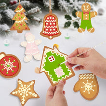 Load image into Gallery viewer, Paint by Numbers Christmas Decorations - Gingerbread Treats &amp; Snowflakes Kit