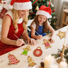 Load image into Gallery viewer, Paint by Numbers Christmas Decorations - Gingerbread Treats &amp; Snowflakes Kit