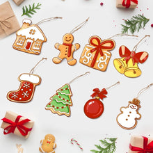 Load image into Gallery viewer, Paint by Numbers Christmas Decorations - Snowman &amp; Gingerbread Joy Kit Figured'Art