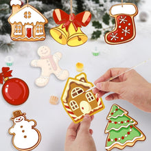 Load image into Gallery viewer, Paint by Numbers Christmas Decorations - Snowman &amp; Gingerbread Joy Kit