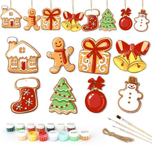 Load image into Gallery viewer, Paint by Numbers Christmas Decorations - Snowman &amp; Gingerbread Joy Kit