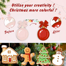 Load image into Gallery viewer, Paint by Numbers Christmas Decorations - Snowman &amp; Gingerbread Joy Kit