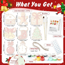 Load image into Gallery viewer, Paint by Numbers Christmas Decorations - Snowman &amp; Gingerbread Joy Kit