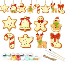 Load image into Gallery viewer, Paint by Numbers Christmas Decorations - Angel Wings &amp; Stars Kit