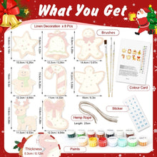 Load image into Gallery viewer, Paint by Numbers Christmas Decorations - Angel Wings &amp; Stars Kit