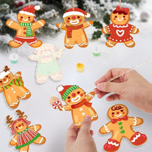 Load image into Gallery viewer, Paint by Numbers Christmas Decorations - Gingerbread Friends Kit