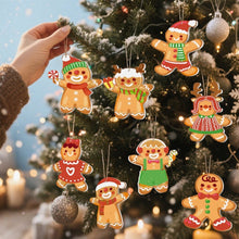 Load image into Gallery viewer, Paint by Numbers Christmas Decorations - Gingerbread Friends Kit