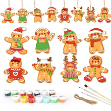 Load image into Gallery viewer, Paint by Numbers Christmas Decorations - Gingerbread Friends Kit