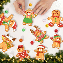 Load image into Gallery viewer, Paint by Numbers Christmas Decorations - Gingerbread Friends Kit