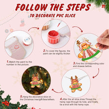 Load image into Gallery viewer, Paint by Numbers Christmas Decorations - Gingerbread Friends Kit
