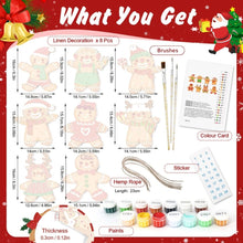 Load image into Gallery viewer, Paint by Numbers Christmas Decorations - Gingerbread Friends Kit