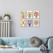 Load image into Gallery viewer, Mini Paint by numbers 15x20cm (6 pieces) - Floral Vases