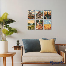 Load image into Gallery viewer, Mini Paint by numbers 15x20cm (6 pieces) - Hello Germany